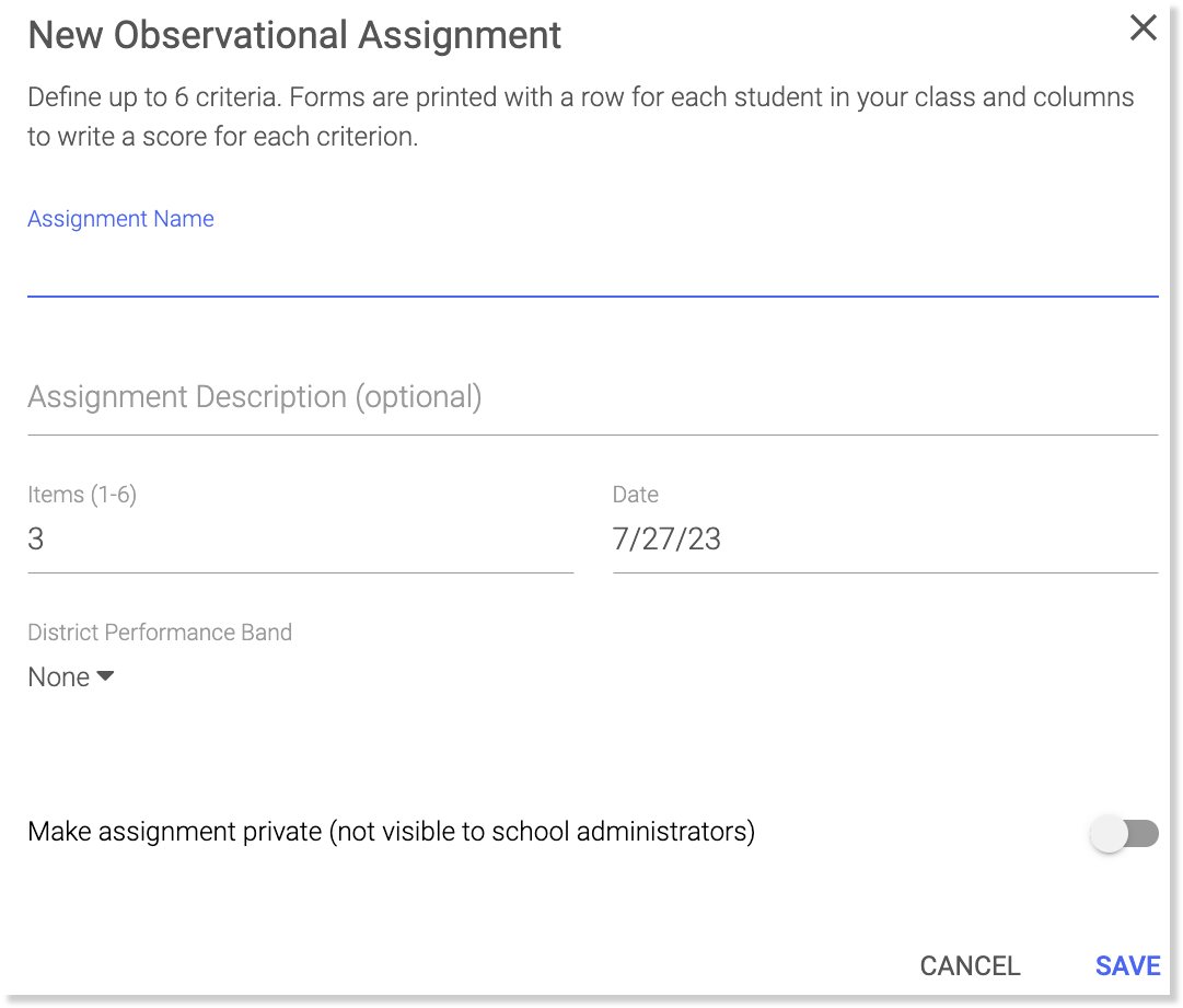 maths assignment observations