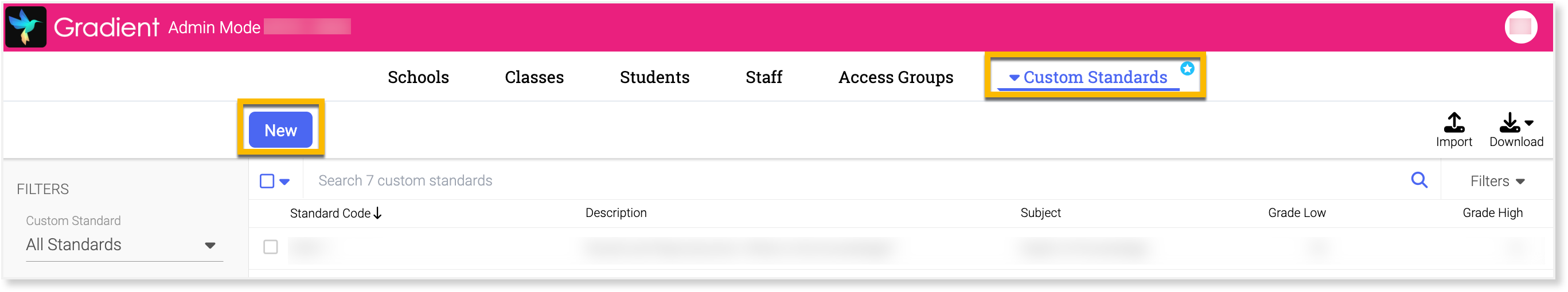 Admin Mode Custom Standards New.png
