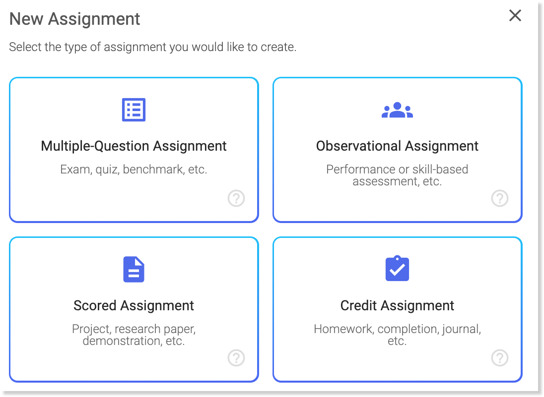 New Assignment - Type Selection Modal.png